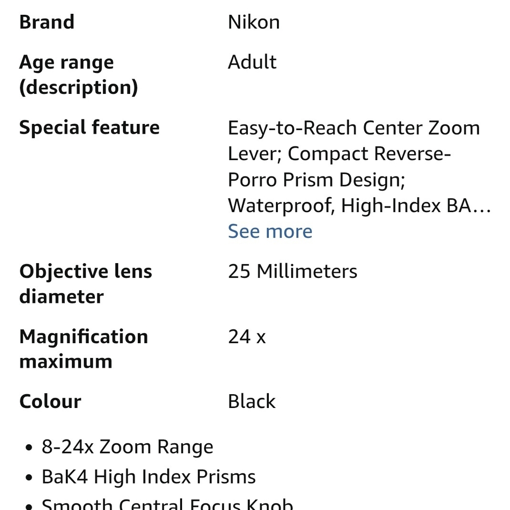 Nikon Black Compact Binoculars with Case - Picture 6 of 7